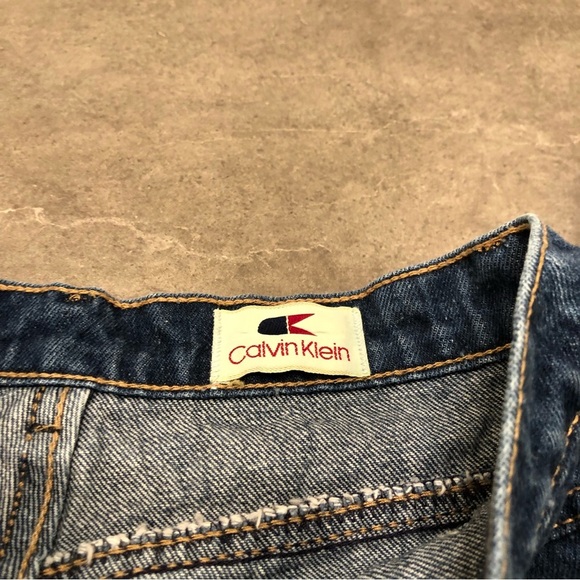 Calvin Klein vintage mom jean dark wash high rise waisted straight 90s - Picture 8 of 10